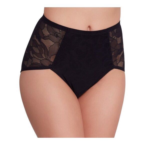 Bali Other - Bali Women’s Ultra Light Firm Control Lace Brief Style-6554 Size 2XL Black